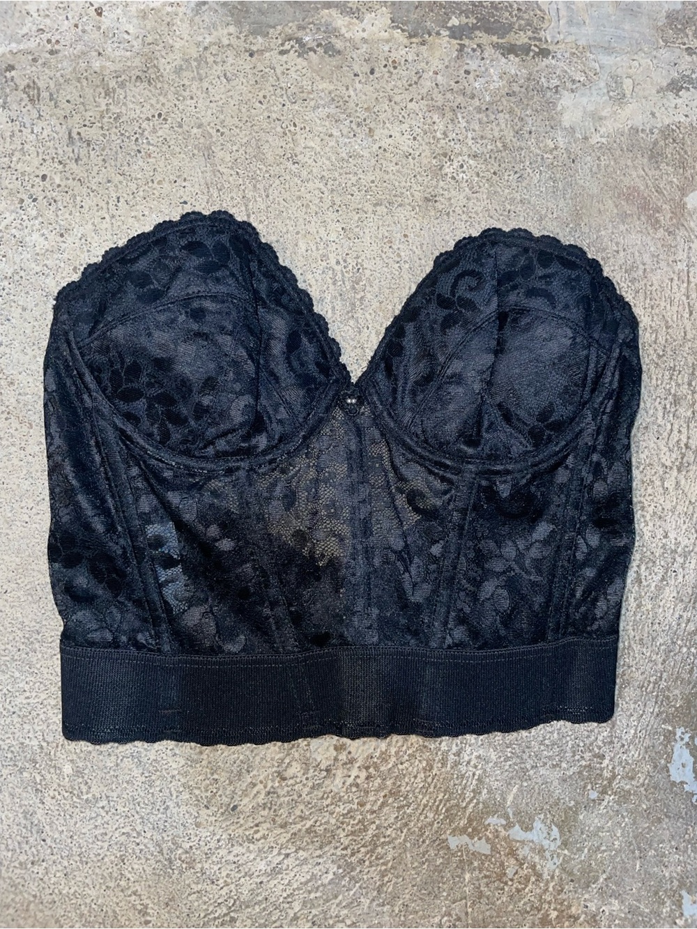 jcpenney Black Lace Bustier Bralette
